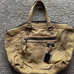 L.A.M.B Metallic Gold Tota Bag